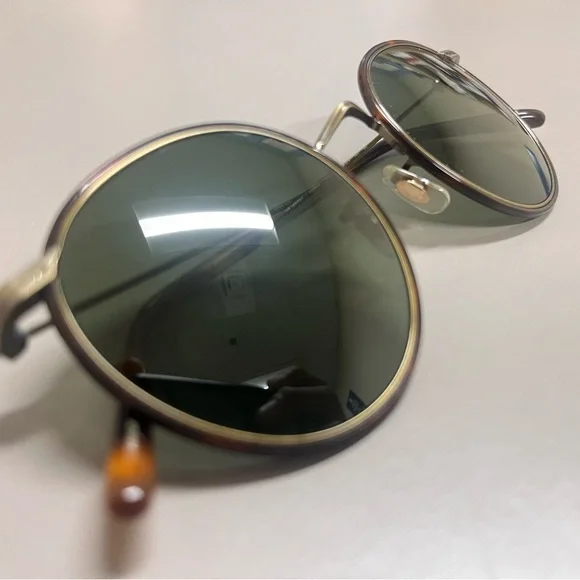 Oliver Peoples Red and Gold Sunglasses - Picture 6 of 13